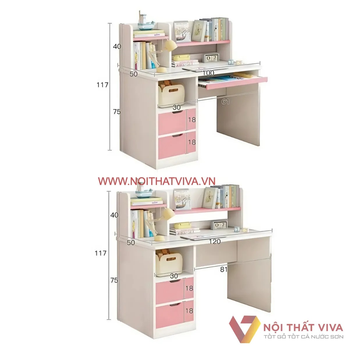 Top 4+ mẫu bàn học cho bé gái xinh xắn, cao cấp, khiến bé thích mê
