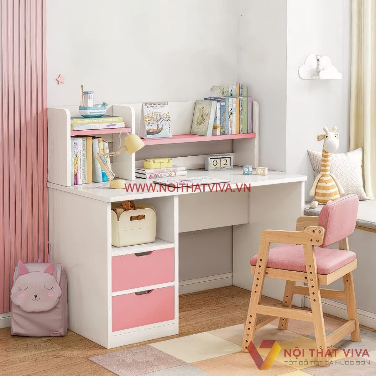 Top 4+ mẫu bàn học cho bé gái xinh xắn, cao cấp, khiến bé thích mê