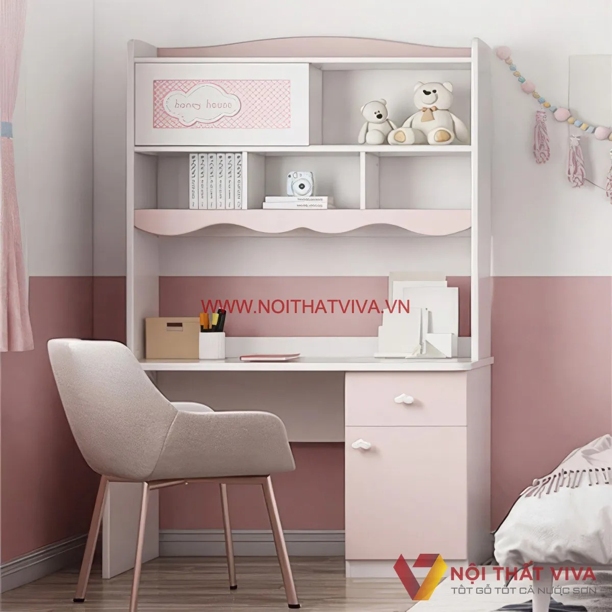 Top 4+ mẫu bàn học cho bé gái xinh xắn, cao cấp, khiến bé thích mê