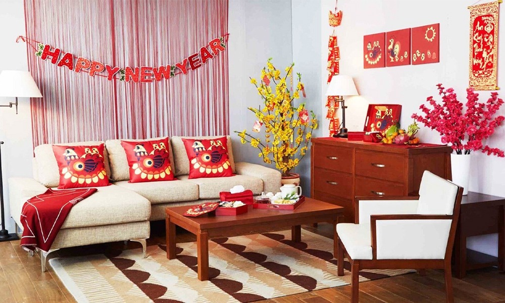 Top 4 sofa khung gỗ đẹp cho ph&ograve;ng kh&aacute;ch Tết & c&aacute;ch trang tr&iacute; sang trọng