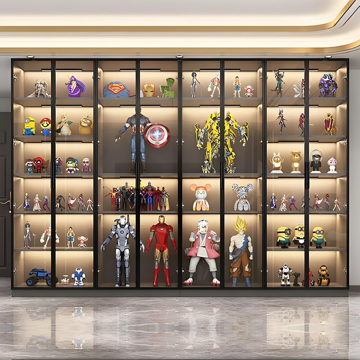 Top 4 tủ trưng bày mô hình ấn tượng & Cách tạo điểm nhấn cho phòng