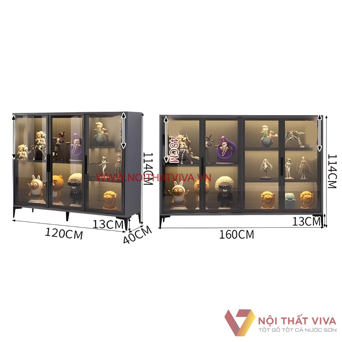 Top 4 tủ trưng bày mô hình ấn tượng & Cách tạo điểm nhấn cho phòng