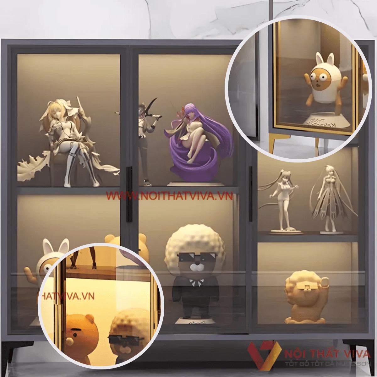 Top 4 tủ trưng bày mô hình ấn tượng & Cách tạo điểm nhấn cho phòng