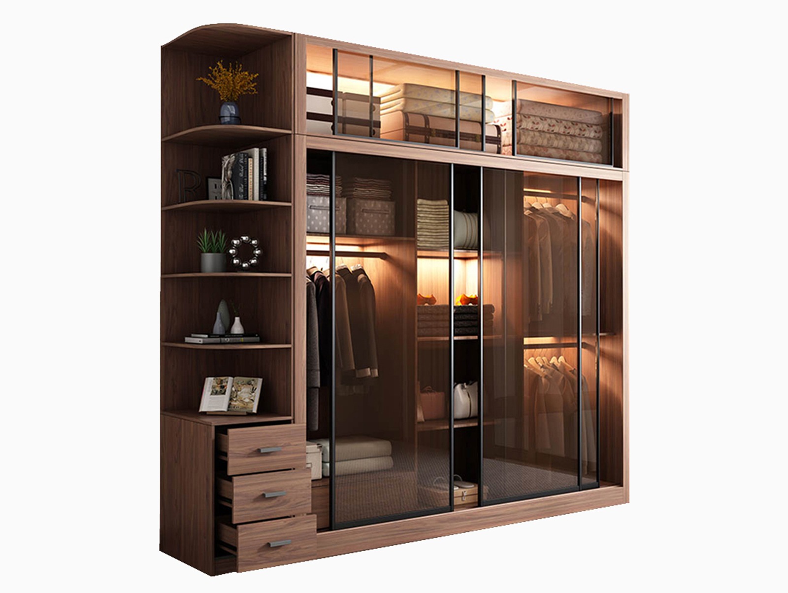 Top 45+ mẫu tủ quần áo nhôm kính đẹp, hiện đại, giá rẻ 