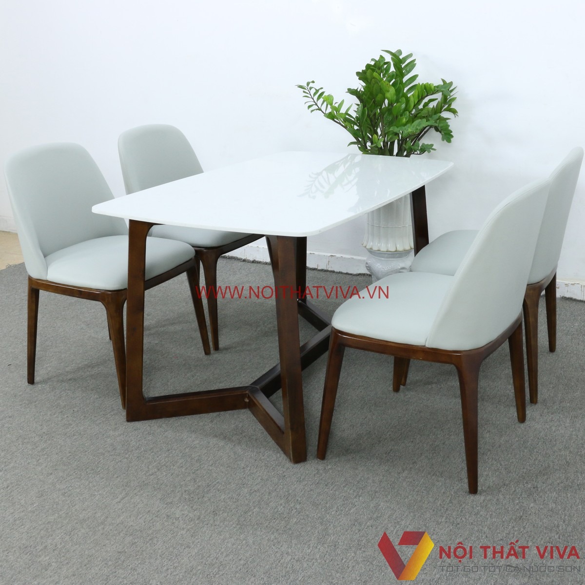 TOP 5 mẫu bàn ăn mặt đá chân gỗ siêu bền, tuyệt đẹp "nóng hổi" cho căn bếp 