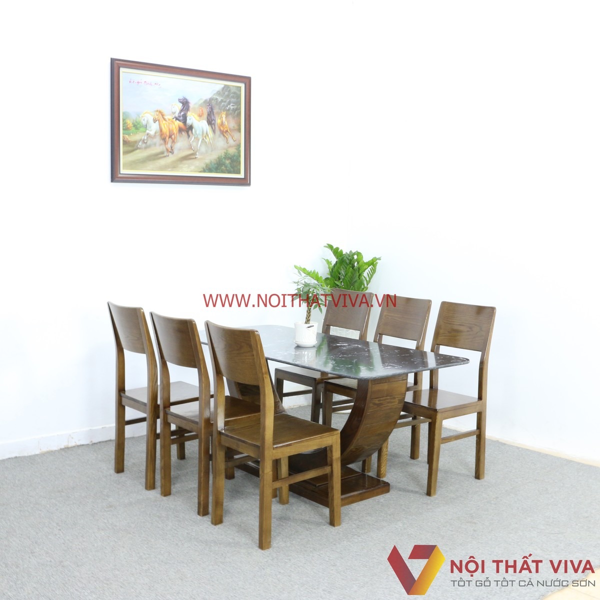 TOP 5 mẫu bàn ăn mặt đá chân gỗ siêu bền, tuyệt đẹp "nóng hổi" cho căn bếp 
