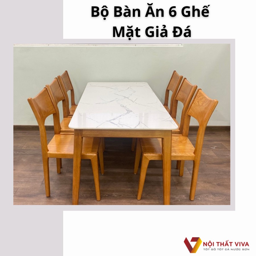 TOP 5 mẫu bàn ăn mặt đá chân gỗ siêu bền, tuyệt đẹp "nóng hổi" cho căn bếp 