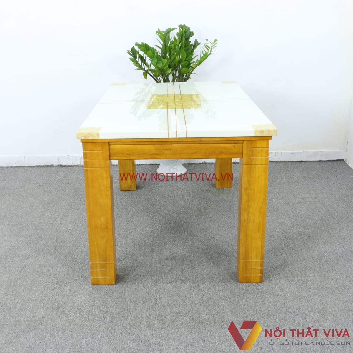 TOP 5 mẫu bàn ăn mặt đá chân gỗ siêu bền, tuyệt đẹp "nóng hổi" cho căn bếp 