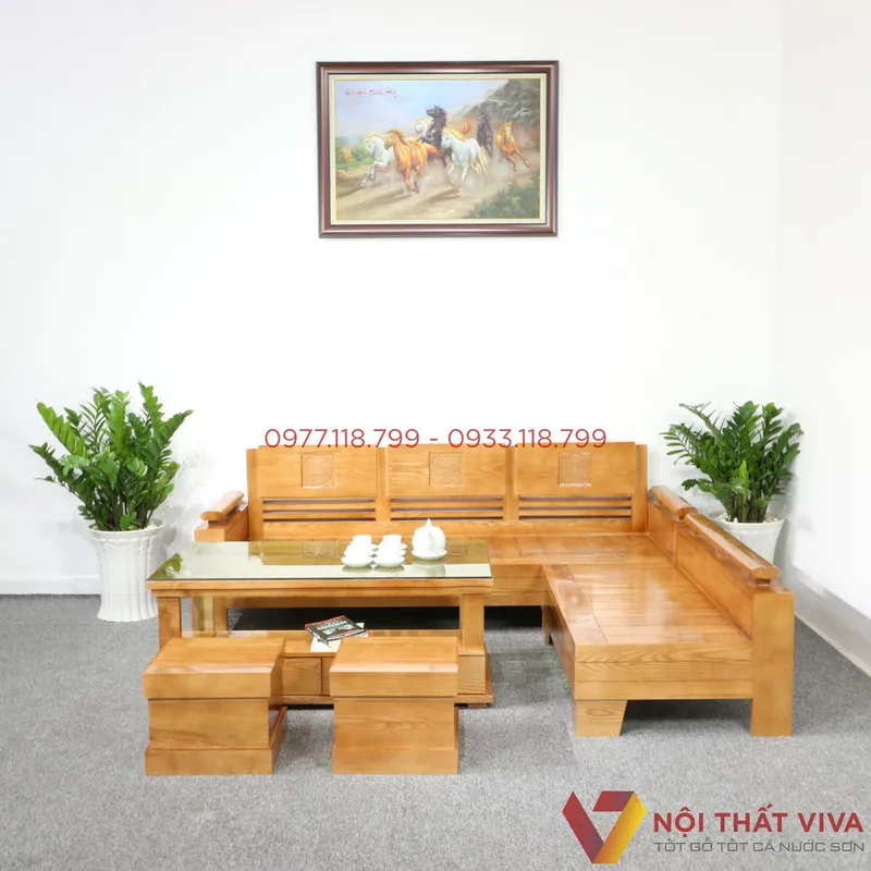 Top 7 bộ bàn ghế sofa gỗ phòng khách nhỏ giá rẻ từ 9 triệu đáng mua nhất