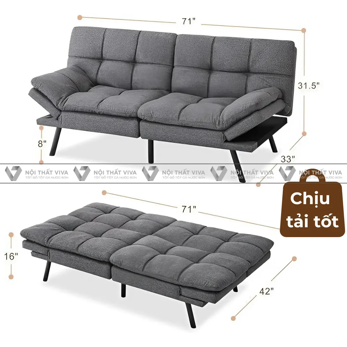 Top 9 mẫu ghế sofa giường thông minh được yêu thích nhất năm