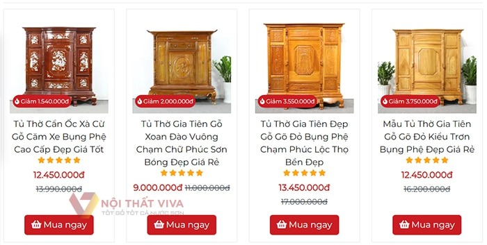  Top 7 mẫu tủ thờ Cần Thơ đẹp, hiện đại, chuẩn phong thủy gi&aacute; tốt 2026