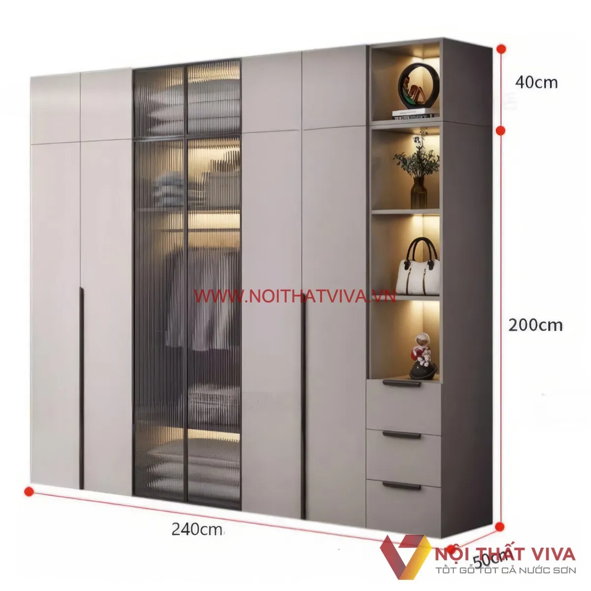 Top 9 mẫu tủ nhôm cánh kính hiện đại, đẹp nhất kèm báo giá chi tiết