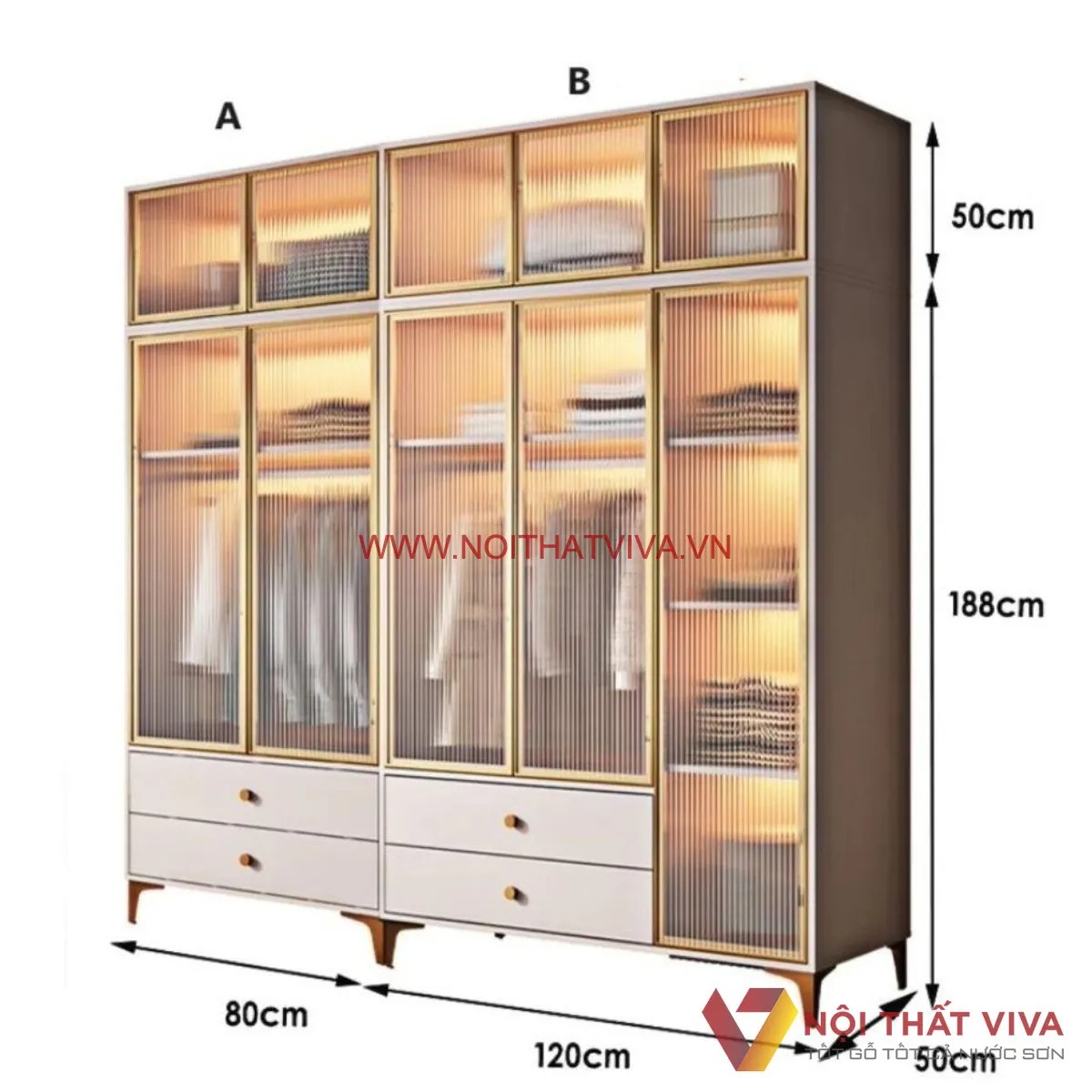 Top 9 mẫu tủ nhôm cánh kính hiện đại, đẹp nhất kèm báo giá chi tiết