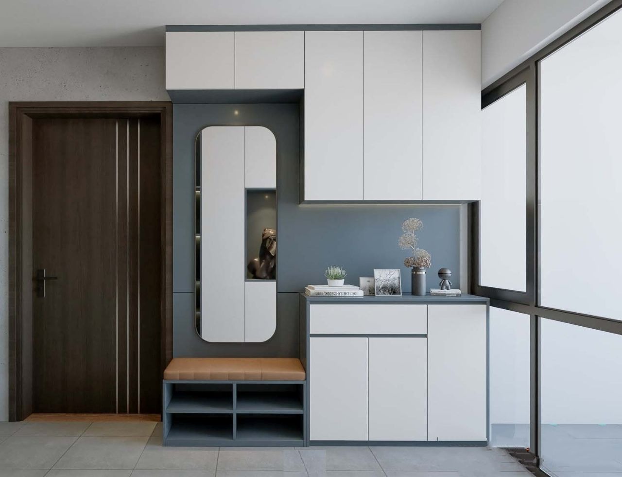 20+ mẫu tủ gi&agrave;y k&egrave;m ghế ngồi đẹp, hiện đại, đa năng tiết kiệm kh&ocirc;ng gian