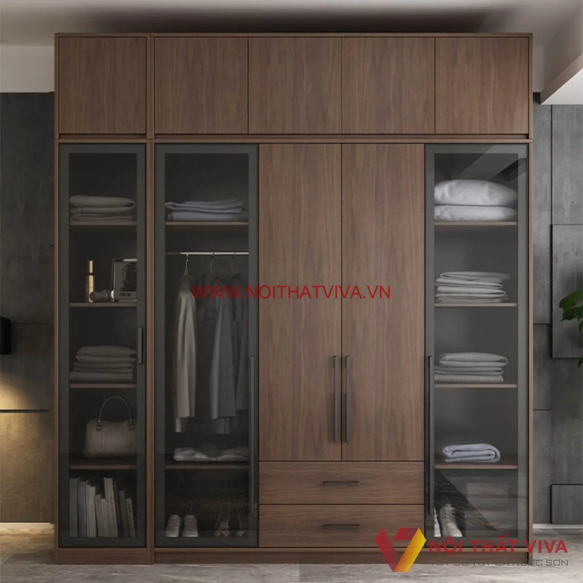 Tủ áo kịch trần cửa kính có gì đặc biệt? Ưu, nhược điểm cần biết