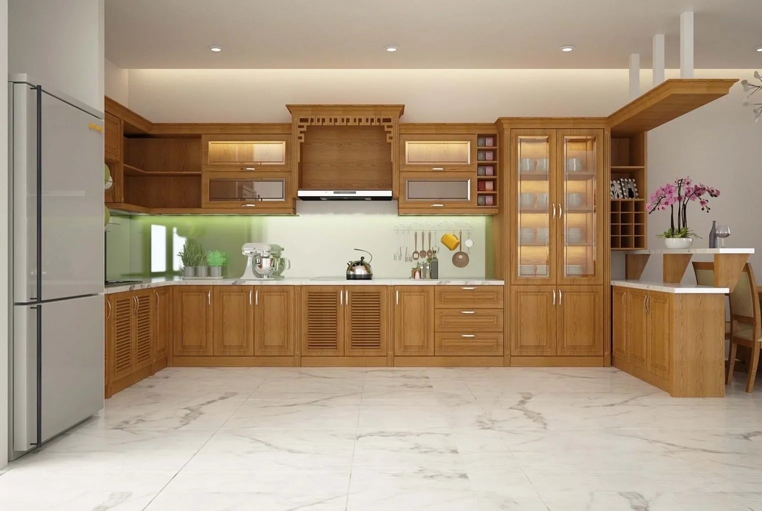 Tủ bếp chữ U gỗ tự nhiên có gì đặc biệt mà được ưa chuộng đến vậy? Tủ bếp chữ U gỗ tự nhiên có gì đặc biệt mà được ưa chuộng đến vậy?