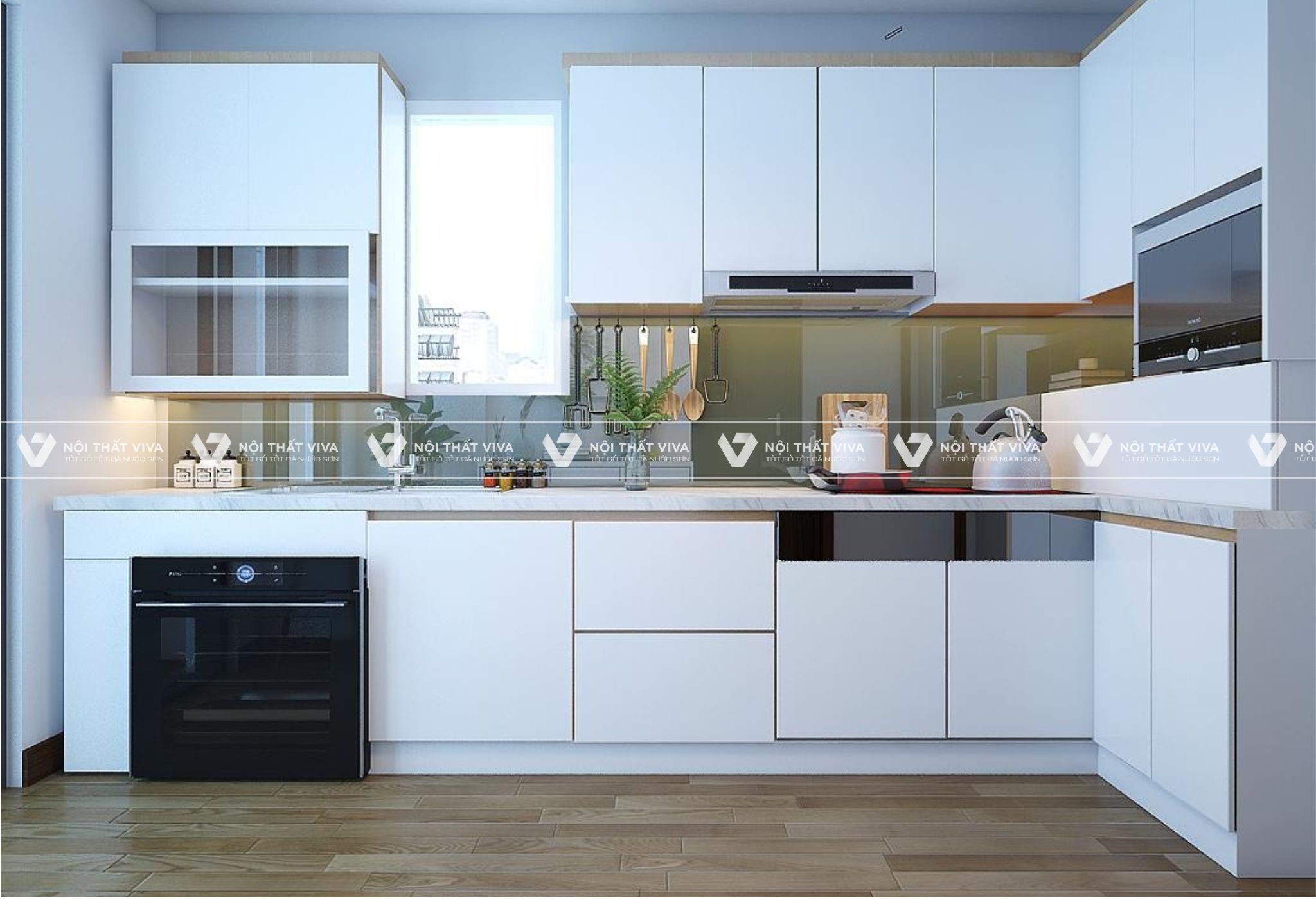 Tủ bếp MDF phủ Melamine có gì nổi bật? 58+ mẫu đẹp xuất sắc
