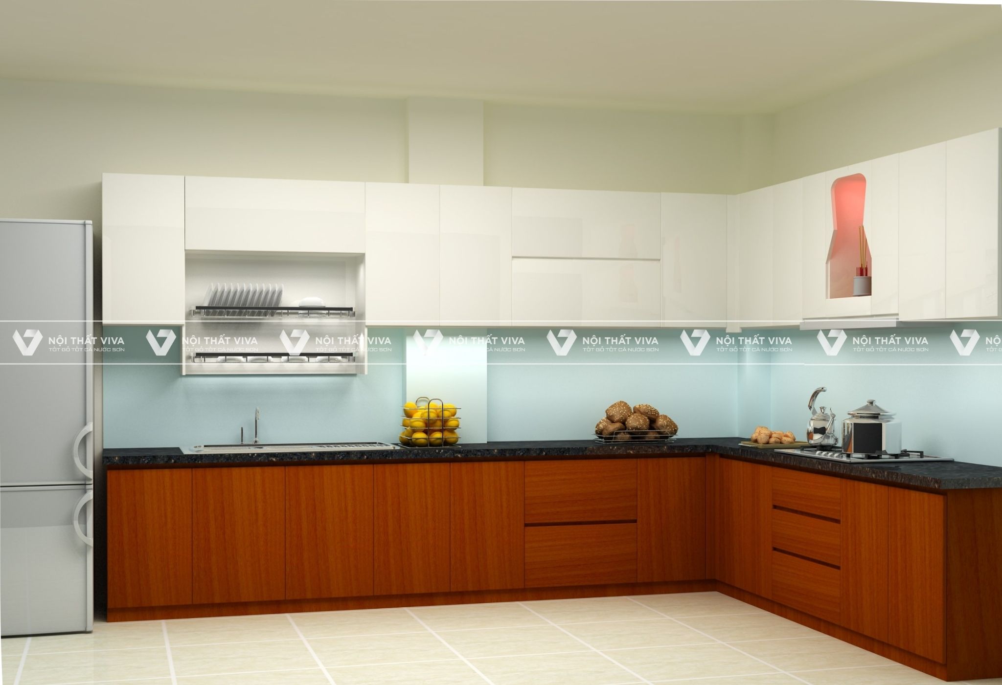 Tủ bếp MDF phủ Melamine có gì nổi bật? 58+ mẫu đẹp xuất sắc