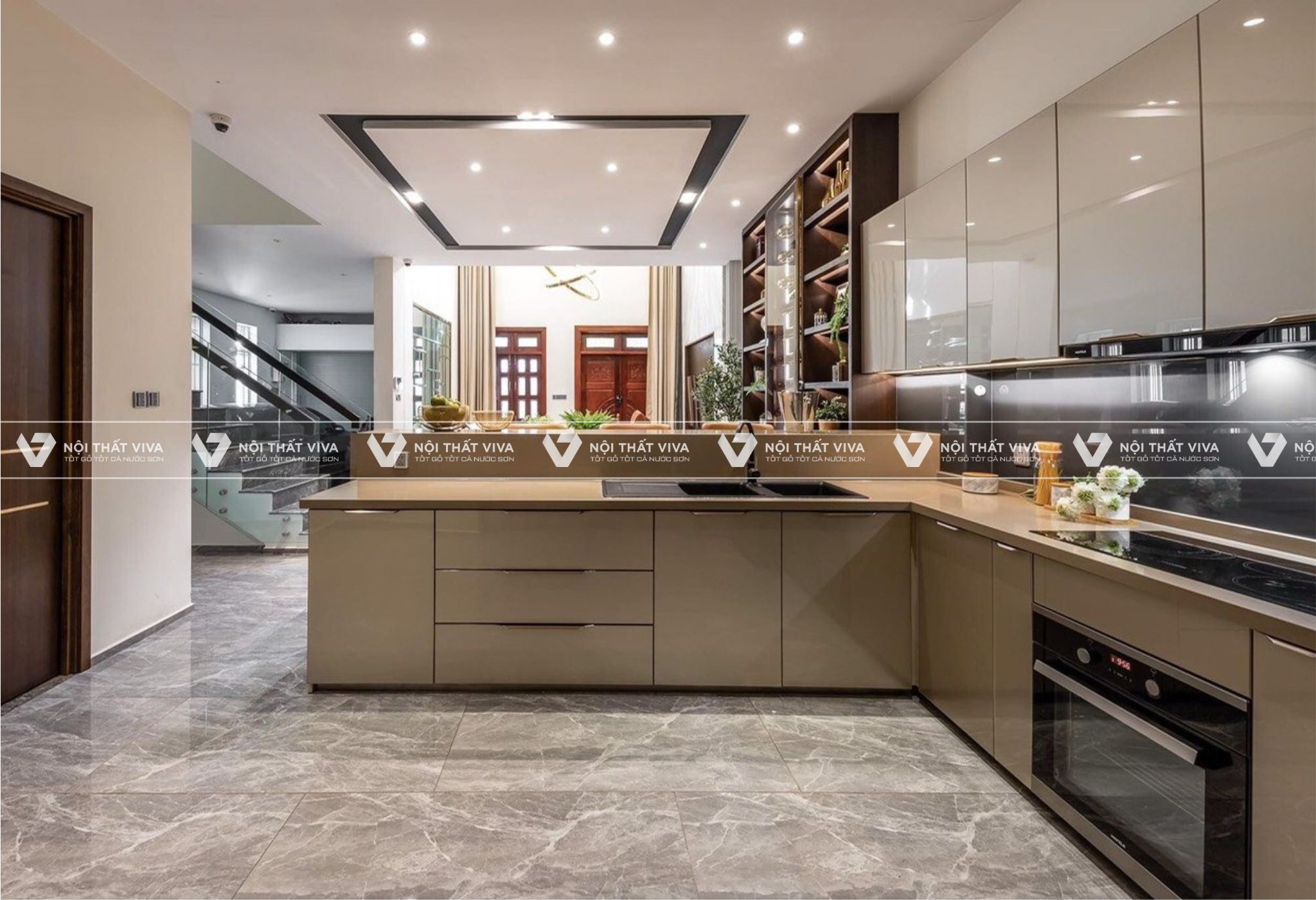 Tủ bếp MDF phủ Melamine có gì nổi bật? 58+ mẫu đẹp xuất sắc