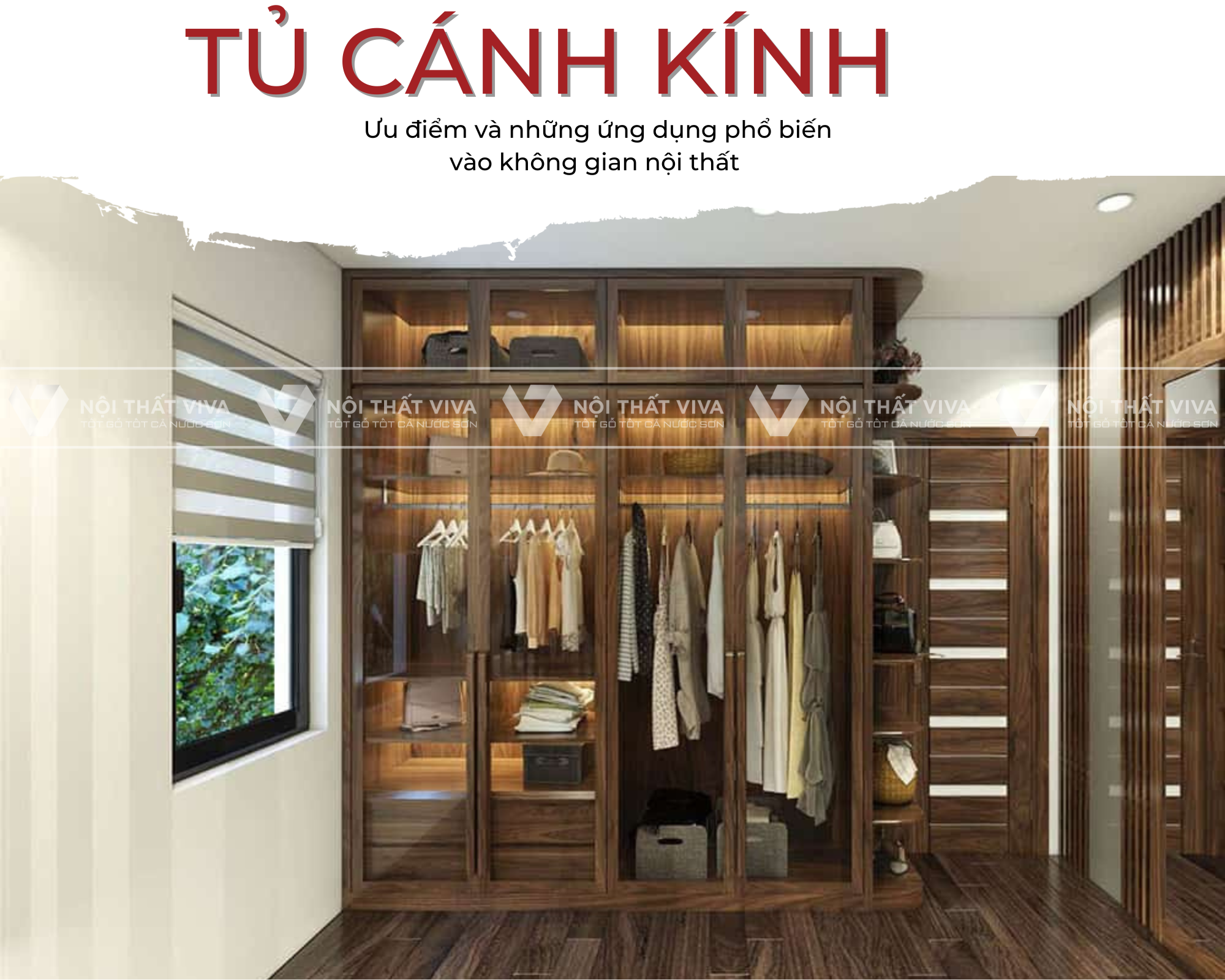 Tủ cánh kính: Ưu điểm và những ứng dụng phổ biến vào không gian nội thất