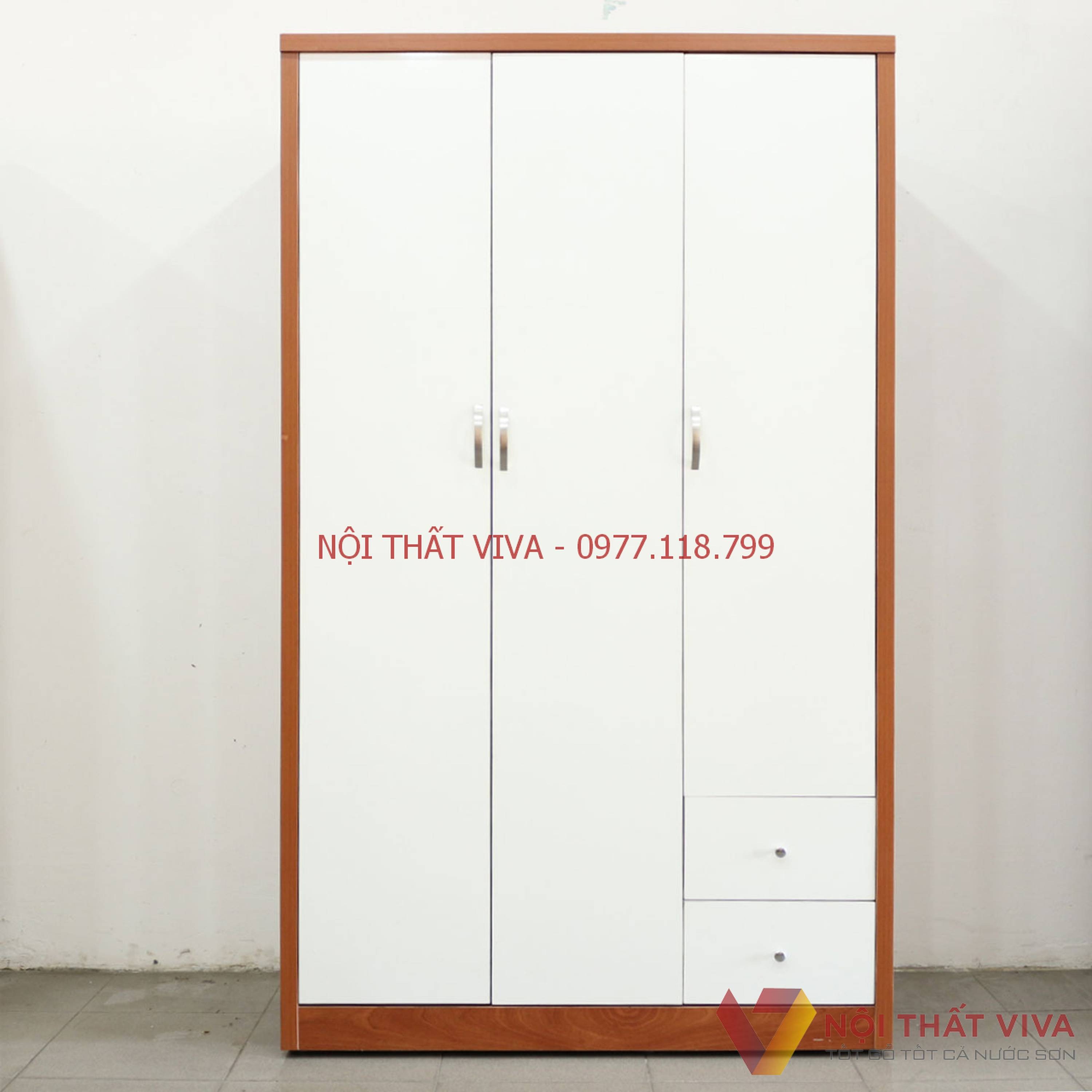 Tủ gỗ công nghiệp 3 cánh - Kích thước, giá bán, tham khảo mẫu đẹp nhất