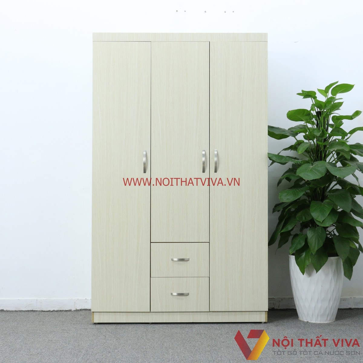 Tủ gỗ công nghiệp 3 cánh - Kích thước, giá bán, tham khảo mẫu đẹp nhất