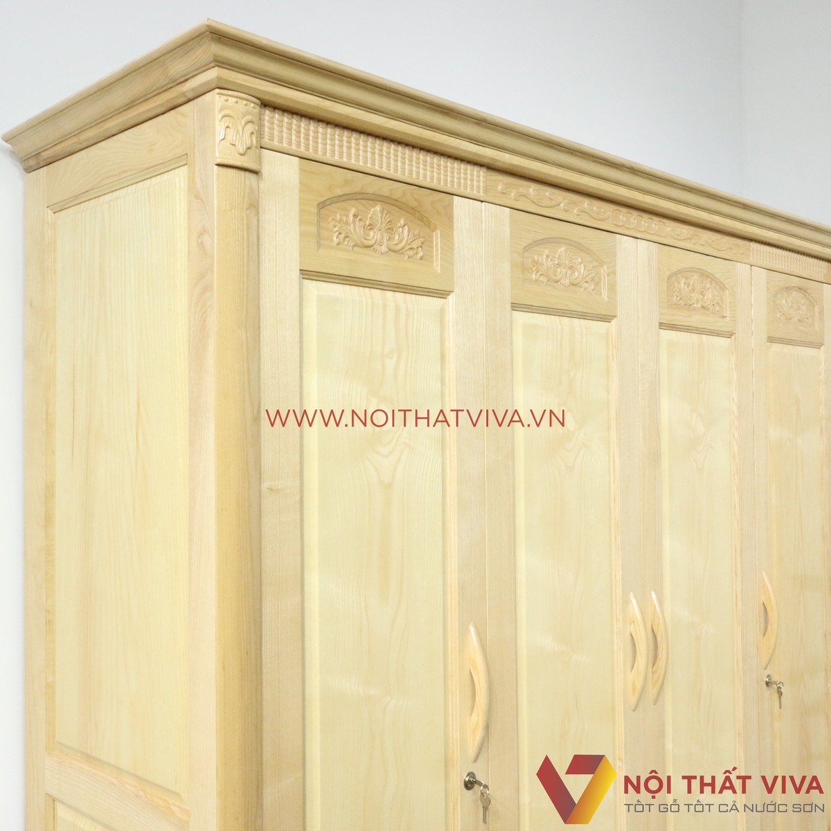 Tủ gỗ sồi 4 cánh: Đặc điểm nổi bật và lưu ý khi chọn mua tủ gỗ sồi 