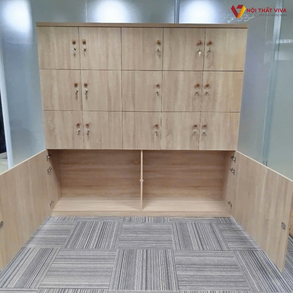 Tủ locker gi&aacute; rẻ Nội thất Viva cho văn ph&ograve;ng, trường học, nh&agrave; xưởng