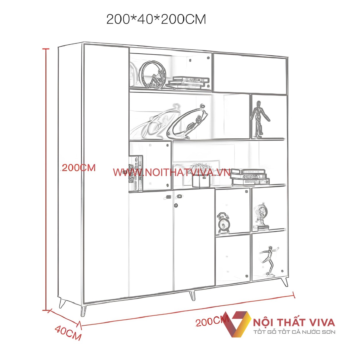 Tủ Phòng Giám Đốc Để Tài Liệu Và Đồ Trưng Bày Sang Trọng Đẹp