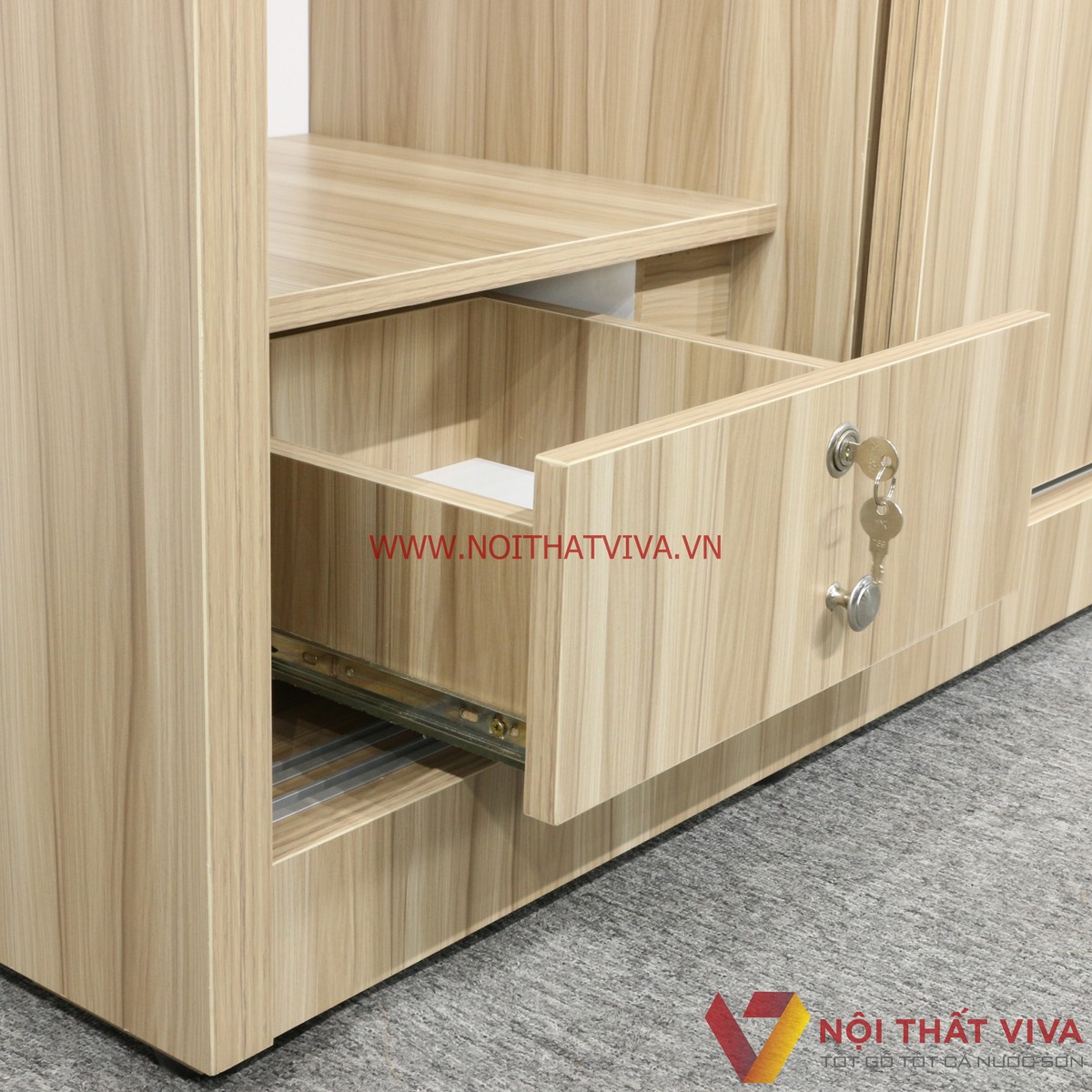 Tủ Quần Áo Cửa Lùa 1m2 Gỗ MDF 2 Cánh Chạm Họa Tiết Tinh Xảo Đẹp