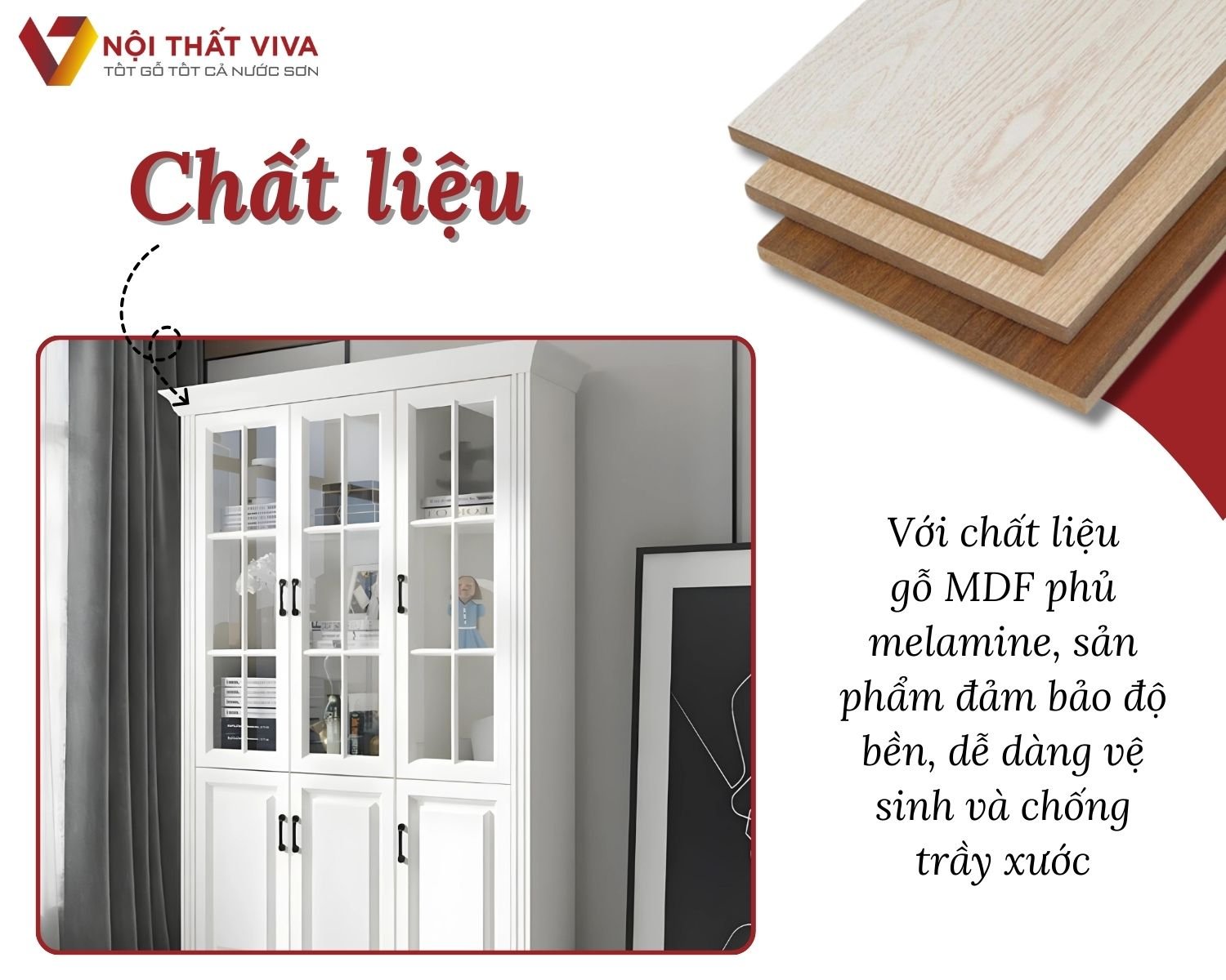 Tủ Tài Liệu Giám Đốc Gỗ Công Nghiệp Sơn Trắng Tinh Tế Sang Trọng