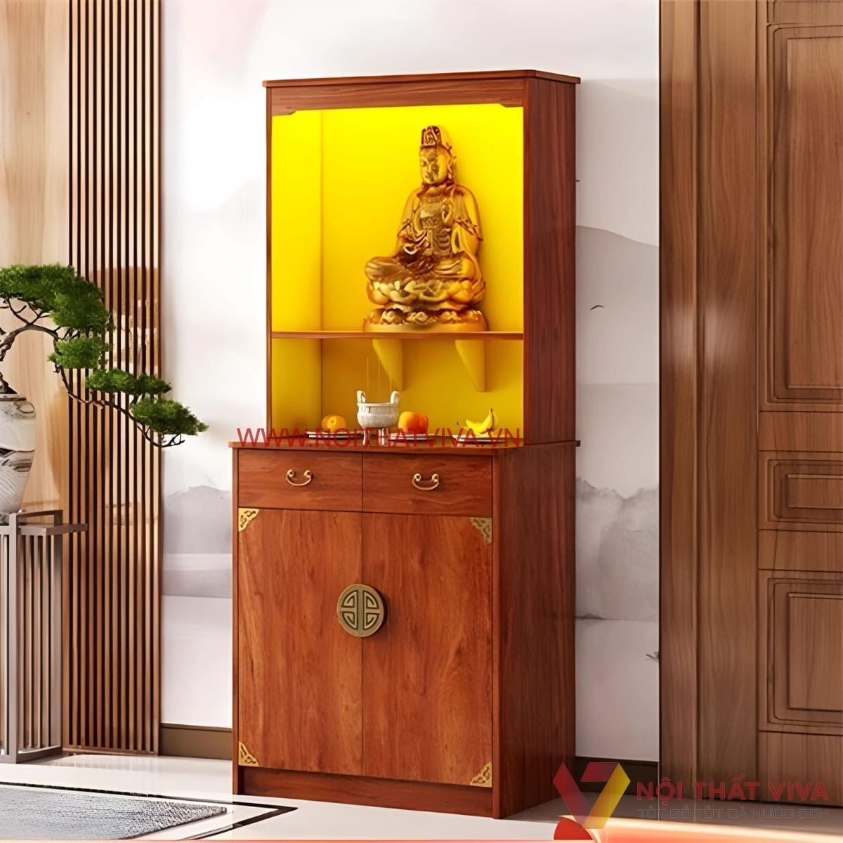 Tủ thờ gỗ công nghiệp có bền không? Những điều cần cân nhắc trước khi mua