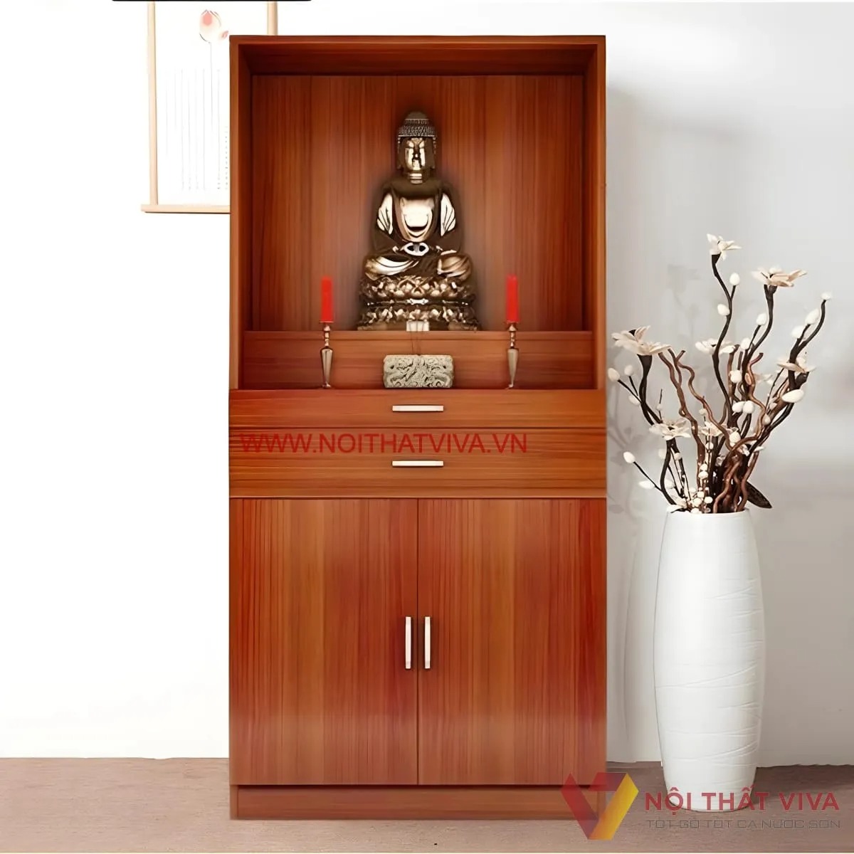 Tủ thờ gỗ công nghiệp có bền không? Những điều cần cân nhắc trước khi mua