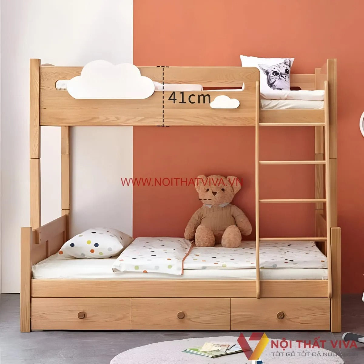 Tư vấn kích thước giường tầng trẻ em tiêu chuẩn, khoa học & an toàn 