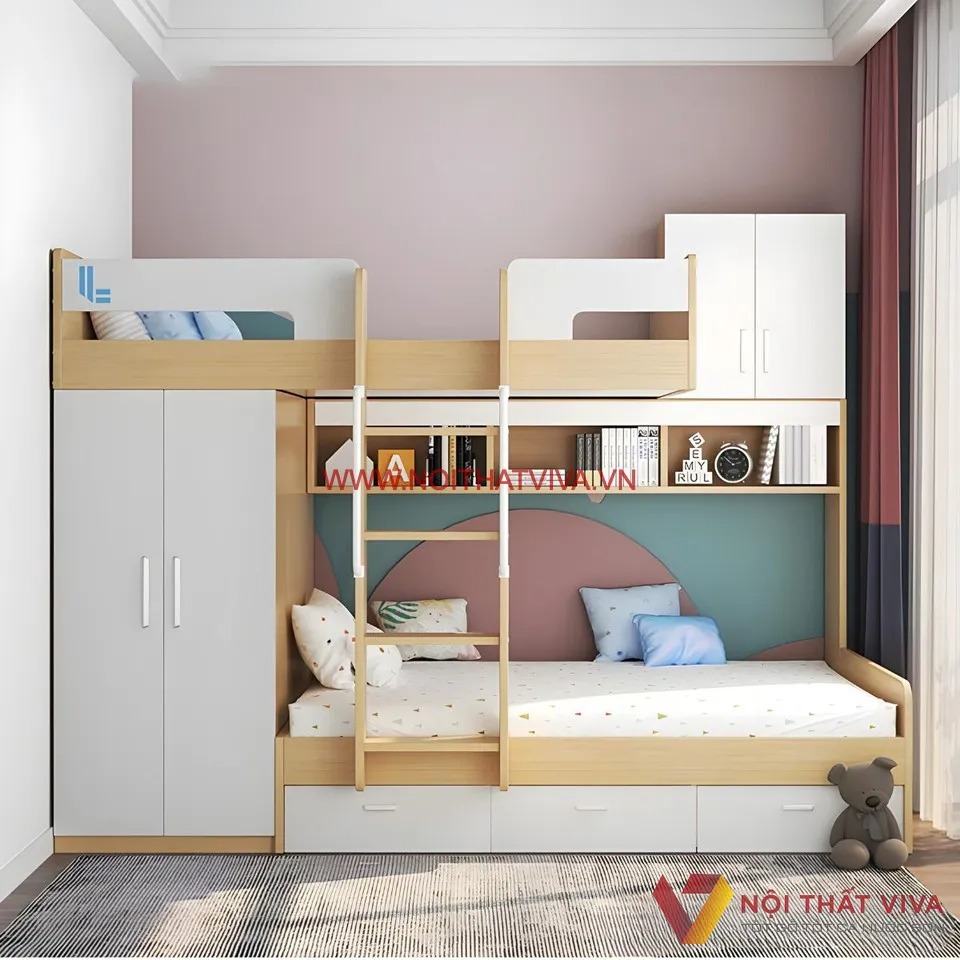 Tư vấn kích thước giường tầng trẻ em tiêu chuẩn, khoa học & an toàn 