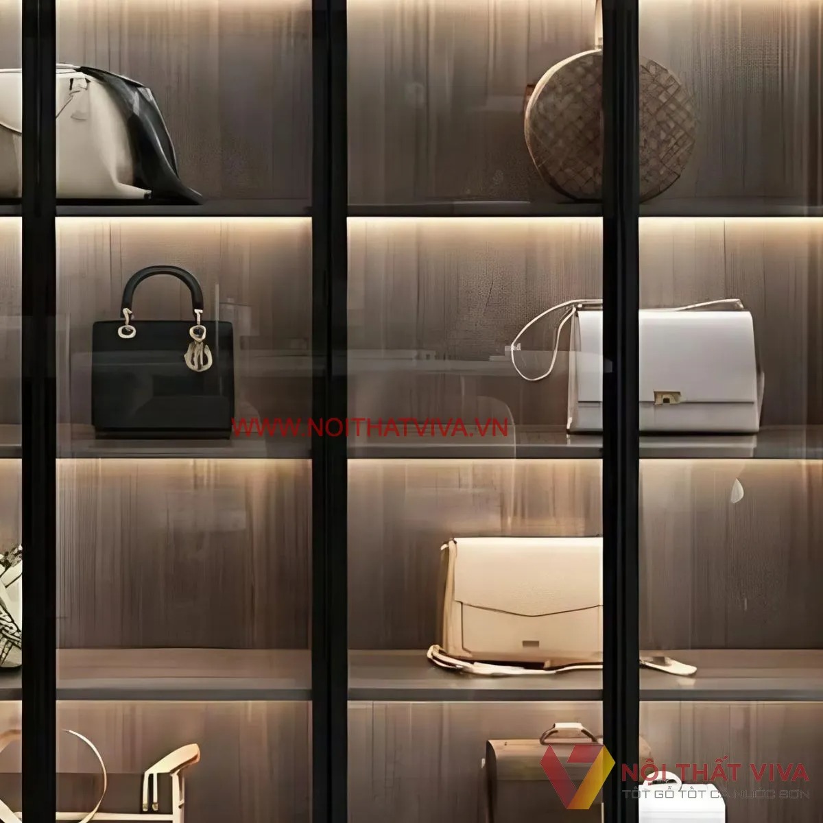 Tư vấn kích thước mẫu tủ kính trưng bày phong thủy cho shop bán hàng 