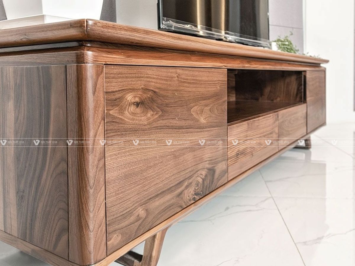 Tuyển chọn 10+ mẫu kệ tivi gỗ óc chó đẹp, chất lượng, phù hợp trong mọi không gian