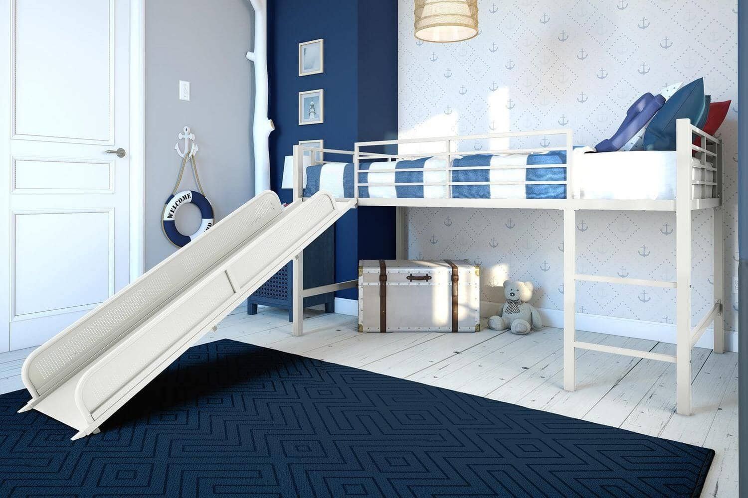 Vì sao giường tầng có cầu trượt lại "gây sốt"? Tổng hợp mẫu đẹp nhất