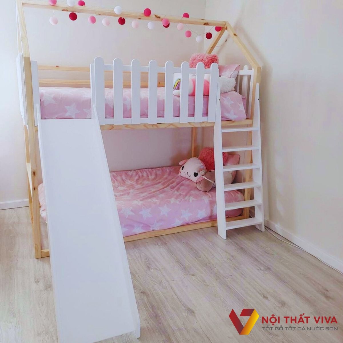 Vì sao giường tầng có cầu trượt lại "gây sốt"? Tổng hợp mẫu đẹp nhất