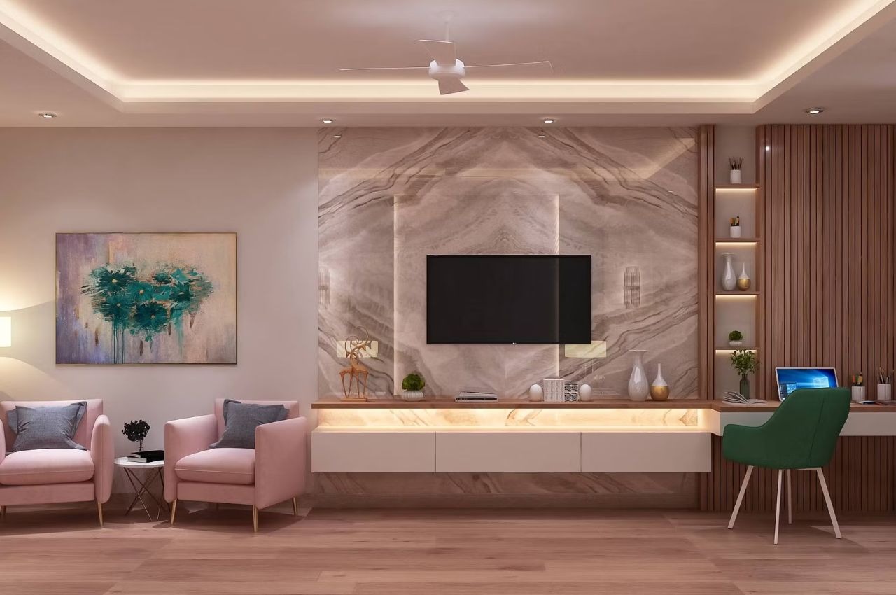 Vì sao nên chọn kệ tivi liền bàn trang điểm? Ưu điểm nổi bật bạn nên biết