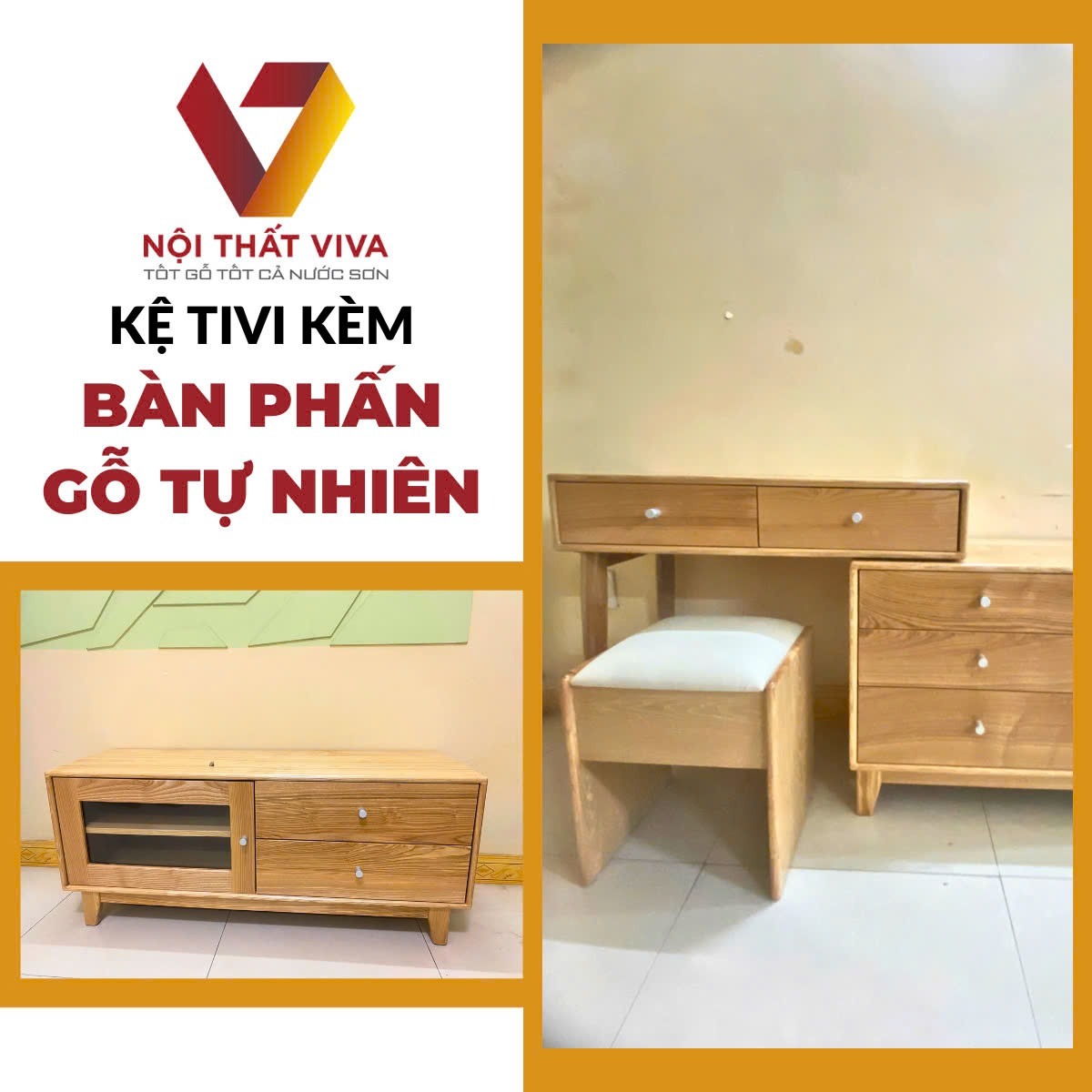 Vì sao nên chọn kệ tivi liền bàn trang điểm? Ưu điểm nổi bật bạn nên biết