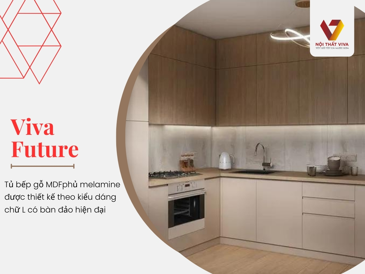 Tủ Bếp Mdf Lõi Xanh Phủ Melamine Cao Cấp Chống Ẩm Chống Nước