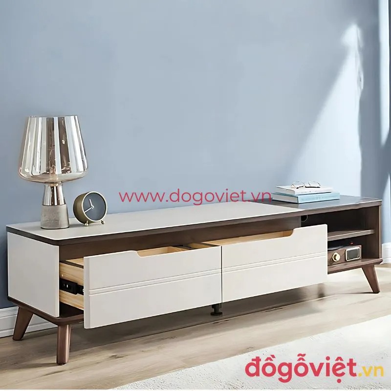 Xu hướng kệ tivi gỗ công nghiệp giá rẻ: Những mẫu đẹp, tiện ích không nên bỏ lỡ
