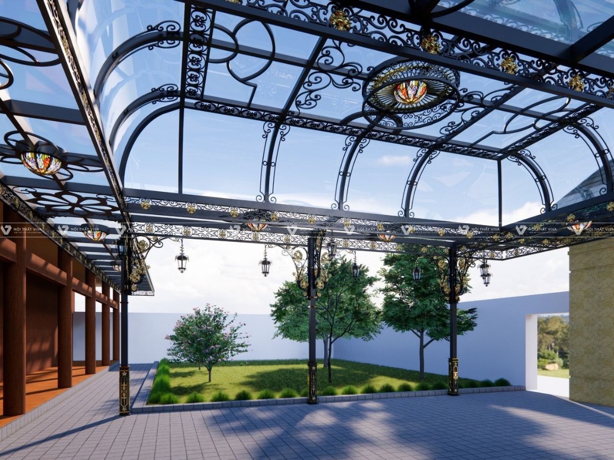 Xu hướng nhà mái kính thiết kế hiện đại cho không gian sống thông thoáng