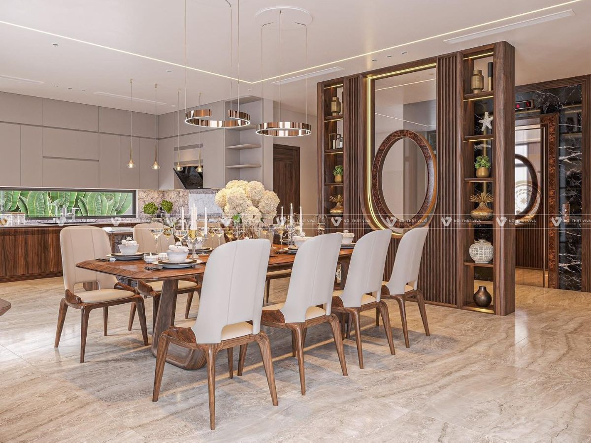 Xu hướng vách ngăn gỗ kính phòng khách, thiết kế đẹp và tiện dụng 