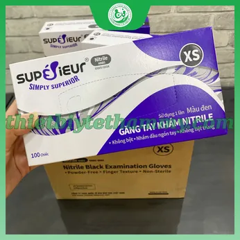 Găng Tay Vinyl Superieur Không Bột 100% Polyme Tổng Hợp