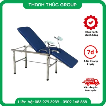 Bàn khám sản phụ khoa Việt Nam chân Inox tách rời