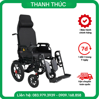 Xe lăn điện LUCASS VX803 – Điều khiển từ xa, ngả lưng và nâng gác chân tiện nghi