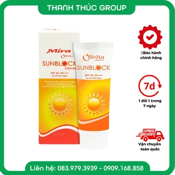 KEM CHỐNG NẮNG MIRA OLIVIA SUNBLOCK CREAM 60ML