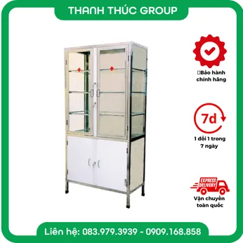 Tủ y tế lớn có ngăn AB kích thước 800x400x1600mm